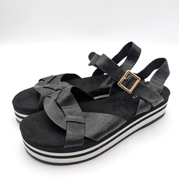Kelsi Dagger Brooklyn Breeze Platform Sandals Women's Black Size US8.5 EU39 - Picture 1 of 13